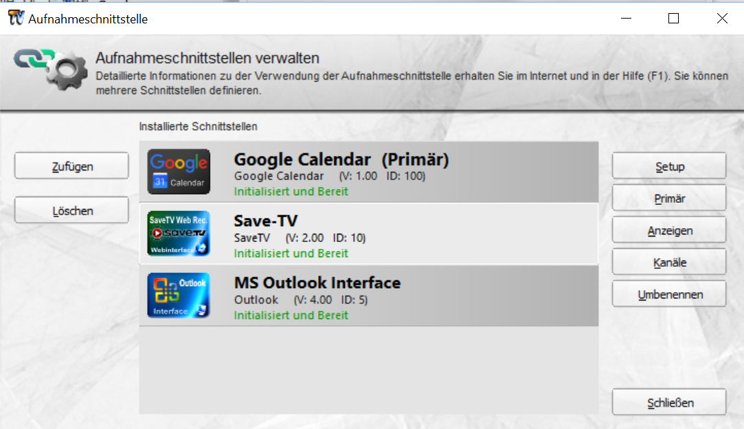 Save.tv per Schnittstelle programmieren